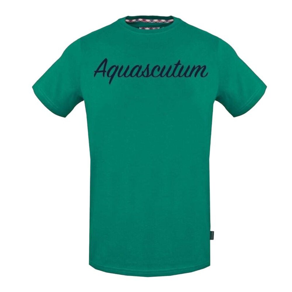 Aquascutum Mens Signature Logo T-Shirt / Green